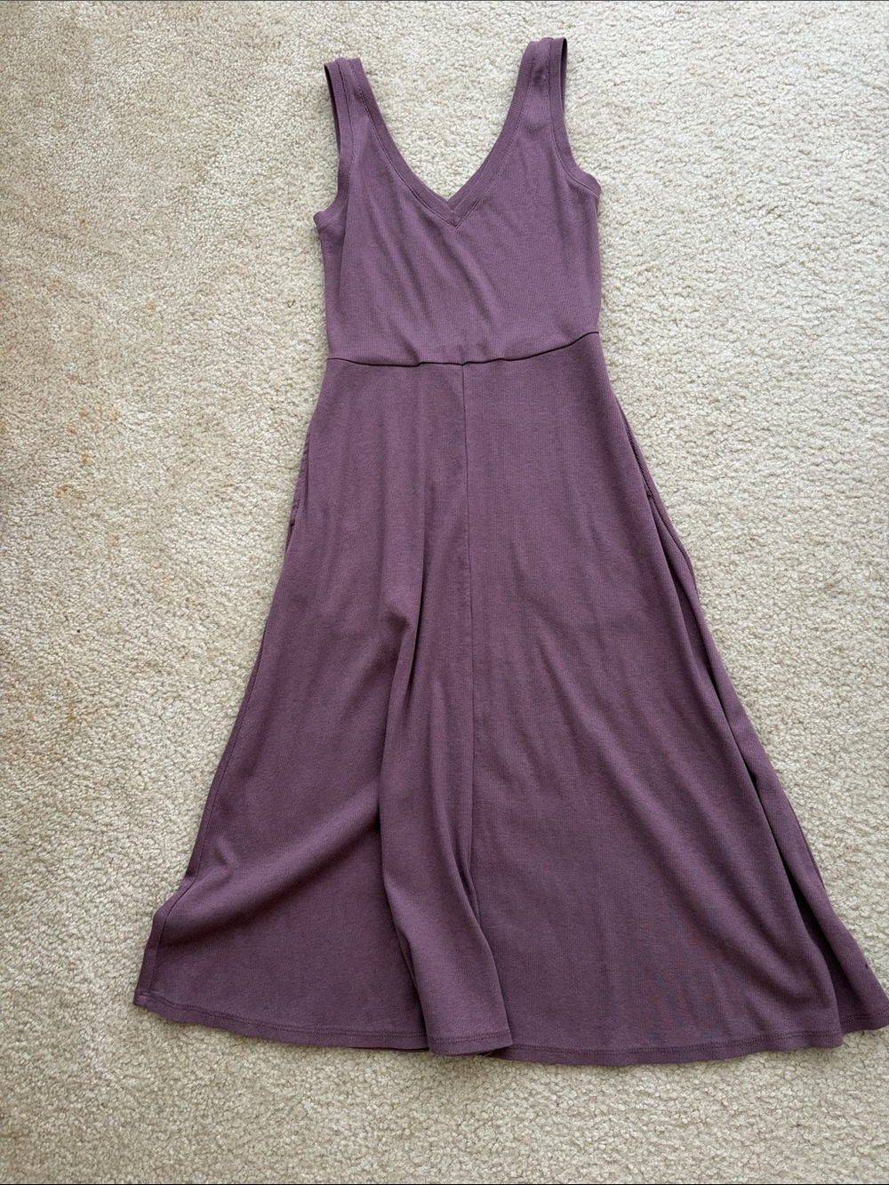 a new day Mauve Purple V‑Neck Midi Dress